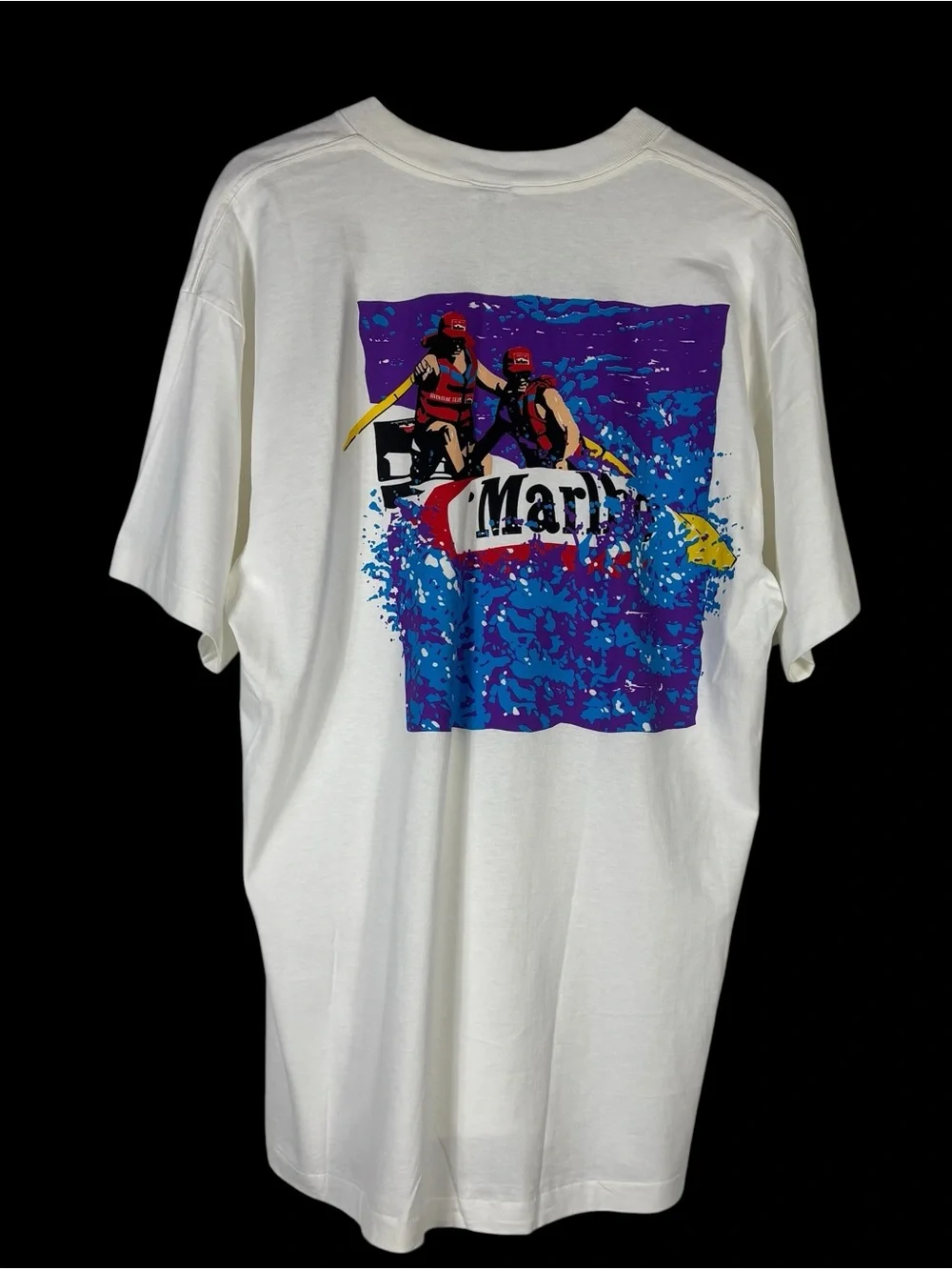 Marlboro 90's Vintage Delta Tag Adventure Team River Rafting Tee Shirt Men's XL